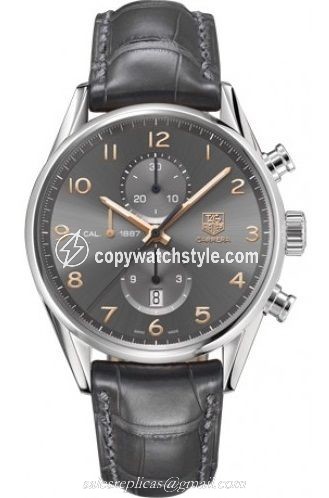 TAG Heuer Carrera Calibre 1887 43 Stainless Steel / Grey / Alligator CAR2013.FC6313
