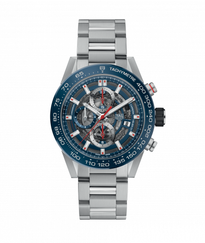 TAG Heuer Carrera Calibre Heuer 01 43 Stainless Steel / Blue Ceramic / Skeleton / Bracelet CAR201T.BA0766 TAG Heuer Carrera Calibre Heuer 01 43 Stainless Steel / Blue Ceramic / Skeleton / Bracelet CAR201T.BA0766