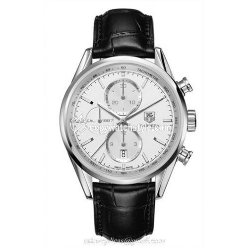 TAG Heuer Carrera Calibre 1887 41 Stainless Steel / Silver / Alligator CAR2111.FC6266