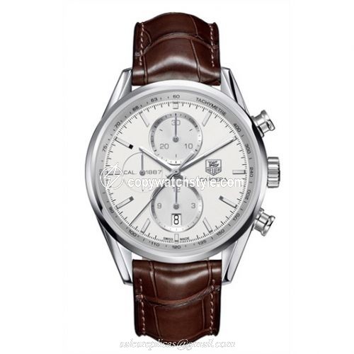 TAG Heuer Carrera Calibre 1887 41 Stainless Steel / Silver / Alligator CAR2111.FC6291 TAG Heuer Carrera Calibre 1887 41 Stainless Steel / Silver / Alligator CAR2111.FC6291