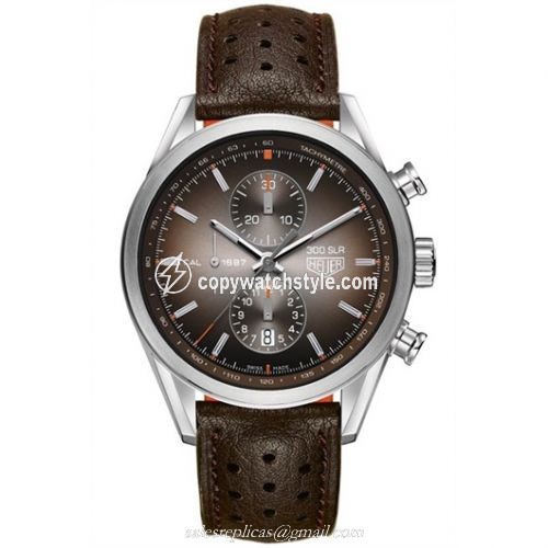 TAG Heuer Carrera Calibre 1887 41 Stainless Steel / Brown / 300 SLR CAR2112.FC6267 TAG Heuer Carrera Calibre 1887 41 Stainless Steel / Brown / 300 SLR CAR2112.FC6267