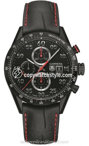 TAG Heuer Carrera Calibre 1887 43 Titanium / Black / Alligator / Racing CAR2A80.FC6237 TAG Heuer Carrera Calibre 1887 43 Titanium / Black / Alligator / Racing CAR2A80.FC6237