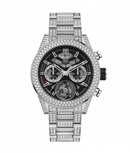 TAG Heuer Carrera Calibre Heuer 02T 45 Chronograph Tourbillon Titanium / Stainless Steel / Diamond / Bracelet CAR5A1Z.BA0510 TAG Heuer Carrera Calibre Heuer 02T 45 Chronograph Tourbillon Titanium / Stainless Steel / Diamond / Bracelet CAR5A1Z.BA0510