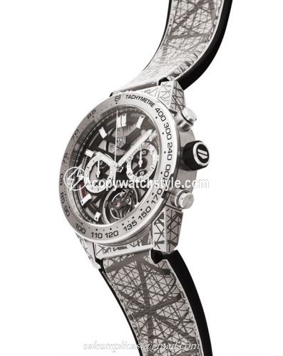 TAG Heuer Carrera Calibre Heuer 02T 45 Chronograph Tourbillon Titanium / Cortina CAR5A8L.FT6167 TAG Heuer Carrera Calibre Heuer 02T 45 Chronograph Tourbillon Titanium / Cortina CAR5A8L.FT6167