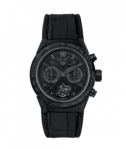 TAG Heuer Carrera Calibre Heuer 02T 45 Chronograph Tourbillon Carbon / Alligator CAR5A8P.FC6415 TAG Heuer Carrera Calibre Heuer 02T 45 Chronograph Tourbillon Carbon / Alligator CAR5A8P.FC6415