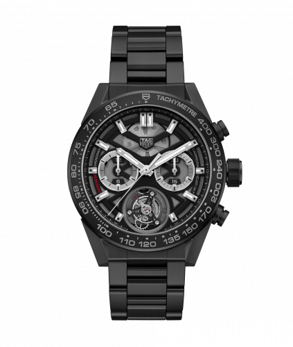 TAG Heuer Carrera Calibre Heuer 02T 45 Chronograph Tourbillon Ceramic / Bracelet CAR5A90.BH0742 TAG Heuer Carrera Calibre Heuer 02T 45 Chronograph Tourbillon Ceramic / Bracelet CAR5A90.BH0742