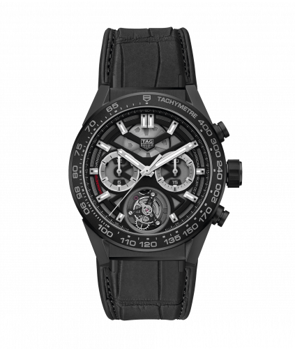 TAG Heuer Carrera Calibre Heuer 02T 45 Chronograph Tourbillon Ceramic / Alligator CAR5A90.FC6415