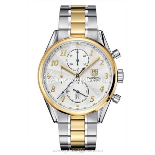 TAG Heuer Carrera Calibre 16 41 Heritage Stainless Steel / Yellow Gold / Silver / Bracelet CAS2150.BD0731 TAG Heuer Carrera Calibre 16 41 Heritage Stainless Steel / Yellow Gold / Silver / Bracelet CAS2150.BD0731