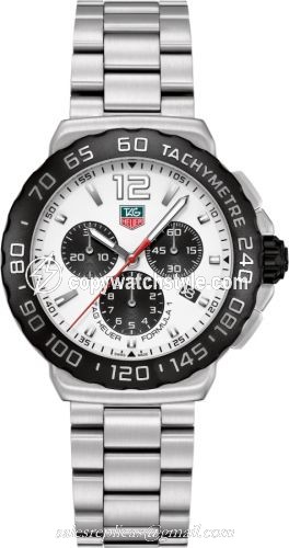 TAG Heuer Formula 1 Quartz Chronograph 42 Stainless Steel / White / Bracelet CAU1111.BA0858