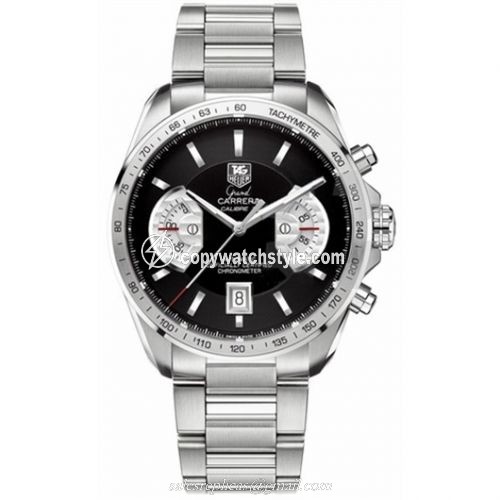 TAG Heuer Grand Carrera Calibre 17 RS 43 Stainless Steel / Black / Bracelet CAV511A.BA0902 TAG Heuer Grand Carrera Calibre 17 RS 43 Stainless Steel / Black / Bracelet CAV511A.BA0902