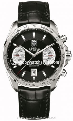 TAG Heuer Grand Carrera Calibre 17 RS 43 Stainless Steel / Black / Alligator CAV511A.FC6225 TAG Heuer Grand Carrera Calibre 17 RS 43 Stainless Steel / Black / Alligator CAV511A.FC6225