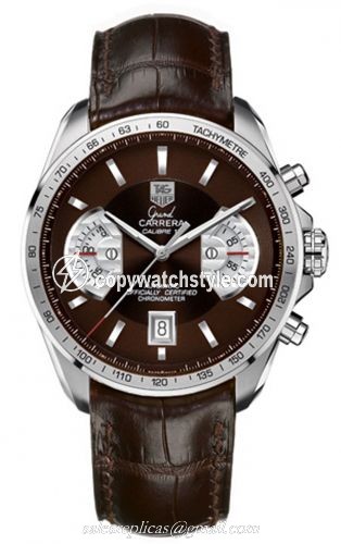 TAG Heuer Grand Carrera Calibre 17 RS 43 Stainless Steel / Brown / Alligator CAV511E.FC6231 TAG Heuer Grand Carrera Calibre 17 RS 43 Stainless Steel / Brown / Alligator CAV511E.FC6231