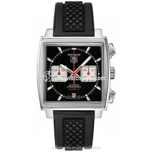 TAG Heuer Monaco Calibre 12 Black / Silver / Rubber CAW2114.FT6021 TAG Heuer Monaco Calibre 12 Black / Silver / Rubber CAW2114.FT6021