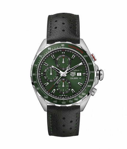 TAG Heuer Formula 1 Calibre 16 44 Stainless Steel / Green / Calf CAZ2016.FC6473 TAG Heuer Formula 1 Calibre 16 44 Stainless Steel / Green / Calf CAZ2016.FC6473
