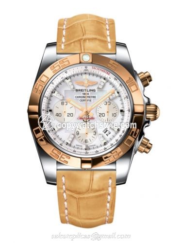 Breitling Chronomat 44 Stainless Steel / Rose Gold / Pearl Diamond / Croco CB011012.A698.745P Breitling Chronomat 44 Stainless Steel / Rose Gold / Pearl Diamond / Croco CB011012.A698.745P