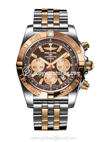 Breitling Chronomat 44 Stainless Steel / Rose Gold / Metallica Brown / Bracelet CB011012.Q576.375C