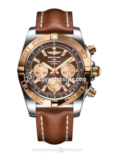 Breitling Chronomat 44 Stainless Steel / Rose Gold / Metallica Brown / Calf CB011012.Q576.433X