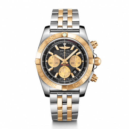 Breitling Chronomat 44 Stainless Steel / Rose Gold / Onyx Black / Bracelet CB0110121B1C1 Breitling Chronomat 44 Stainless Steel / Rose Gold / Onyx Black / Bracelet CB0110121B1C1