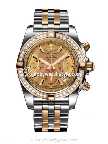 Breitling Chronomat 44 Stainless Steel / Rose Gold / Golden Sun Diamond / Bracelet CB011053.H548.375C