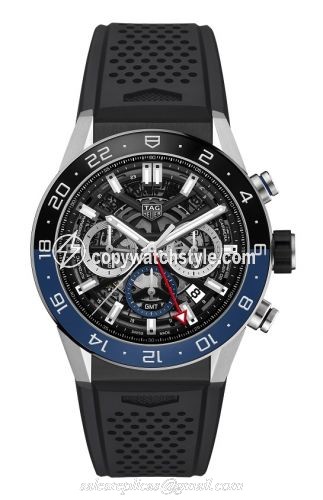 TAG Heuer Carrera Calibre Heuer 02 GMT Stainless Steel / Skeleton / Rubber CBG2A1ZFT6157