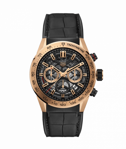 TAG Heuer Carrera Calibre Heuer 02 45 Rose Gold / Skeleton / Alligator CBG2A51.FC6450 TAG Heuer Carrera Calibre Heuer 02 45 Rose Gold / Skeleton / Alligator CBG2A51.FC6450