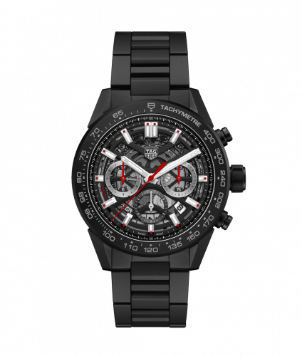 TAG Heuer Carrera Calibre Heuer 02 45 Black Ceramic / Skeleton / Bracelet CBG2A90.BH0653