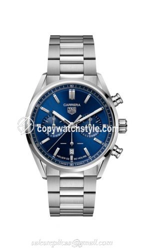 TAG Heuer Carrera Calibre Heuer 02 42 Stainless Steel / Blue / Bracelet CBN2011.BA0642