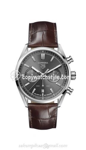TAG Heuer Carrera Calibre Heuer 02 42 Stainless Steel / Grey / Strap CBN2012.FC6483 TAG Heuer Carrera Calibre Heuer 02 42 Stainless Steel / Grey / Strap CBN2012.FC6483