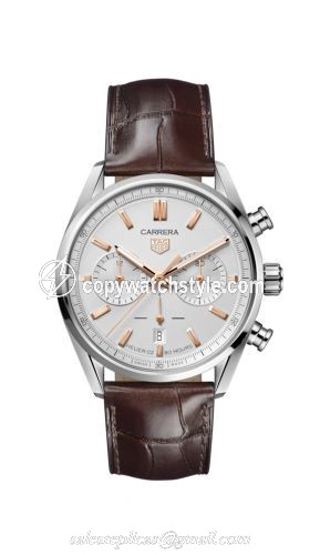 TAG Heuer Carrera Calibre Heuer 02 42 Stainless Steel / Silver / Strap CBN2013.FC6483