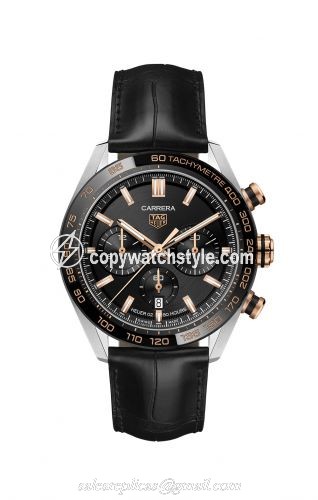 TAG Heuer Carrera Calibre Heuer 02 44 Stainless Steel / Rose Gold / Black CBN2A5A.FC6481 TAG Heuer Carrera Calibre Heuer 02 44 Stainless Steel / Rose Gold / Black CBN2A5A.FC6481