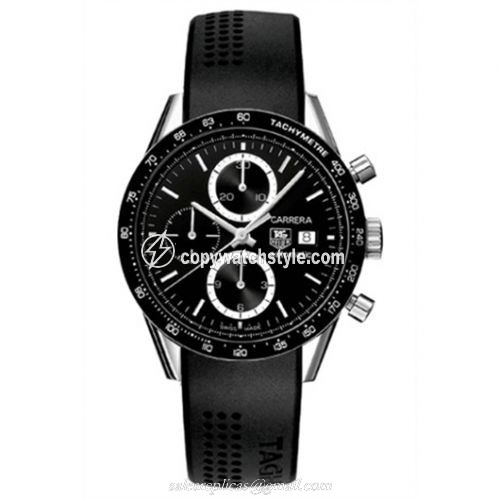 TAG Heuer Carrera Calibre 16 41 Stainless Steel / Black / Rubber CV2010.FT6007 TAG Heuer Carrera Calibre 16 41 Stainless Steel / Black / Rubber CV2010.FT6007