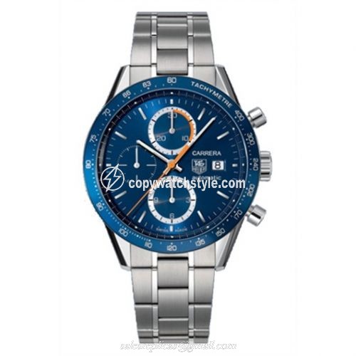 TAG Heuer Carrera Calibre 16 41 Stainless Steel / Blue / Bracelet CV2015.BA0786 TAG Heuer Carrera Calibre 16 41 Stainless Steel / Blue / Bracelet CV2015.BA0786