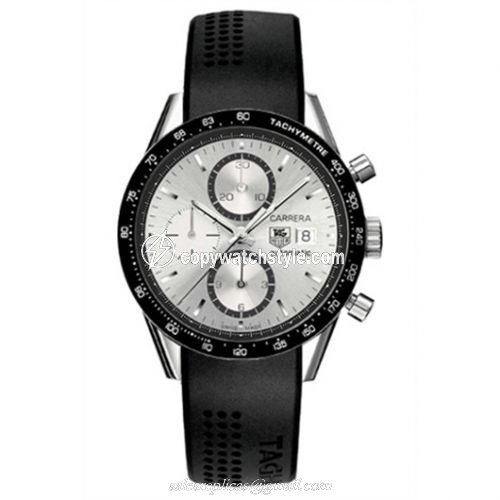 TAG Heuer Carrera Calibre 16 41 Stainless Steel / Silver / Rubber CV2016.FT6007