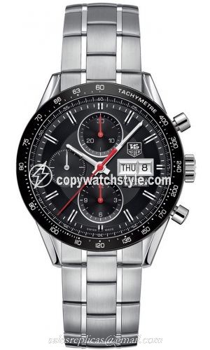 TAG Heuer Carrera Calibre 16 Day Date 41 Stainless Steel / Black / Bracelet CV201AH.BA0725