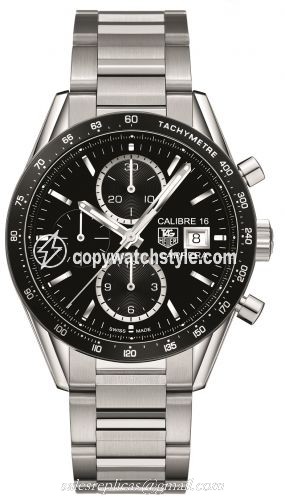 TAG Heuer Carrera Calibre 16 41 Stainless Steel / Black / Bracelet CV201A.JA0727 TAG Heuer Carrera Calibre 16 41 Stainless Steel / Black / Bracelet CV201A.JA0727
