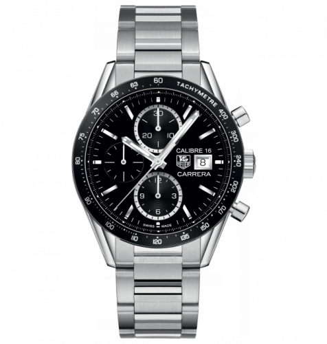 TAG Heuer Carrera Calibre 16 41 Stainless Steel / Black / Bracelet CV201AJ.BA0727 TAG Heuer Carrera Calibre 16 41 Stainless Steel / Black / Bracelet CV201AJ.BA0727