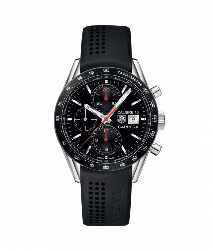 TAG Heuer Carrera Calibre 16 41 Stainless Steel / Black / Rubber CV201AK.FT6040 TAG Heuer Carrera Calibre 16 41 Stainless Steel / Black / Rubber CV201AK.FT6040