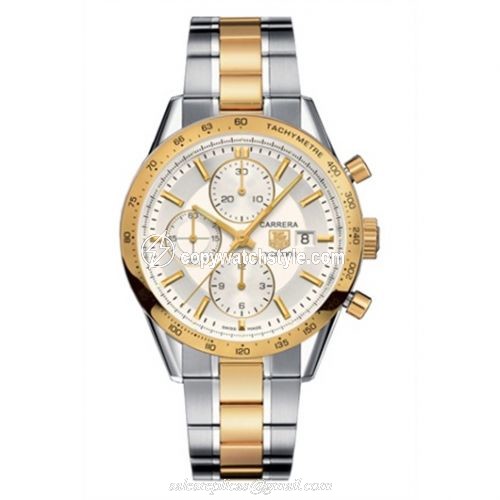 TAG Heuer Carrera Calibre 16 41 Stainless Steel / Yellow Gold / Silver / Bracelet CV2050.BD0789 TAG Heuer Carrera Calibre 16 41 Stainless Steel / Yellow Gold / Silver / Bracelet CV2050.BD0789
