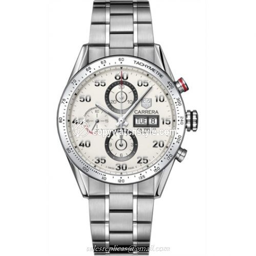 TAG Heuer Carrera Calibre 16 Day Date 43 Stainless Steel / Silver / Bracelet CV2A11.BA0796