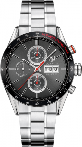 TAG Heuer Carrera Calibre 16 Day Date 43 Stainless Steel / Grey / Monaco Grand Prix CV2A1M.BA0796 TAG Heuer Carrera Calibre 16 Day Date 43 Stainless Steel / Grey / Monaco Grand Prix CV2A1M.BA0796