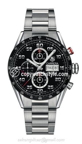 TAG Heuer Carrera Calibre 16 Day Date 43 Stainless Steel / Black / Bracelet CV2A1R.BA0799