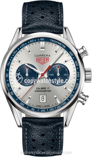 TAG Heuer Carrera Calibre 17 41 Stainless Steel / Silver / Calf CV5111.FC6335