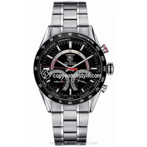 TAG Heuer Carrera Calibre S Laptimer 43 Stainless Steel / Black / Bracelet CV7A10.BA0795