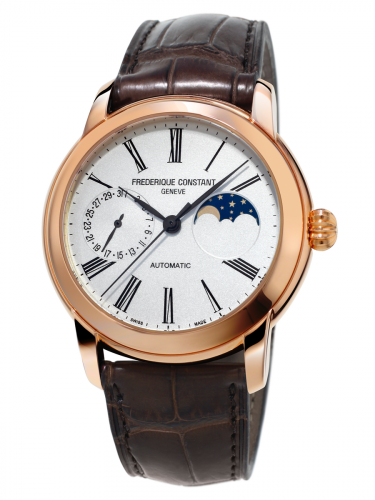 Frederique Constant Classic Moonphase Manufacture Rose Gold Plated / Silver FC-712MS4H4 Frederique Constant Classic Moonphase Manufacture Rose Gold Plated / Silver FC-712MS4H4