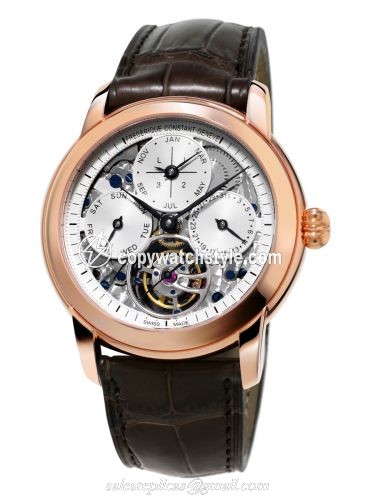 Frederique Constant Classic Tourbillon Perpetual Calendar Manufacture / Silver / Skeleton FC-975S4H9 Frederique Constant Classic Tourbillon Perpetual Calendar Manufacture / Silver / Skeleton FC-975S4H9