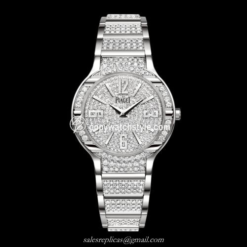 Piaget Polo 32 Quartz White Gold Full Diamond G0A36234 Piaget Polo 32 Quartz White Gold Full Diamond G0A36234