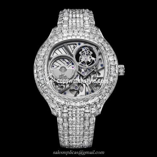 Piaget Emperador Coussin Tourbillon White Gold Diamond Bracelet G0A37040 Piaget Emperador Coussin Tourbillon White Gold Diamond Bracelet G0A37040