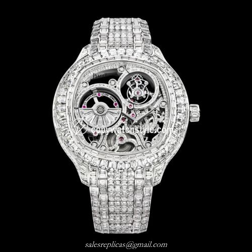 Piaget Emperador Coussin Tourbillon Skeleton White Gold Diamond Bracelet G0A39040 Piaget Emperador Coussin Tourbillon Skeleton White Gold Diamond Bracelet G0A39040