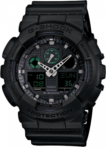 Casio GA100-MB-1A Black Green GA-100MB-1A Casio GA100-MB-1A Black Green GA-100MB-1A