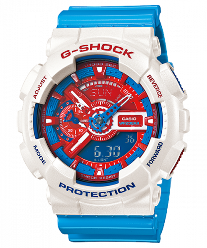 Casio GA-110AC-7A Red, White and Blue GA-110AC-7A Casio GA-110AC-7A Red, White and Blue GA-110AC-7A